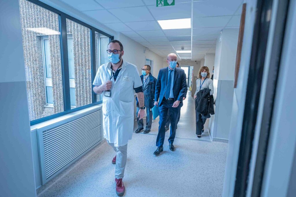 visite Préfet, ARS, Maire, Patrick Déniel, CHB, urgences, réanimation, déchocage, (8)